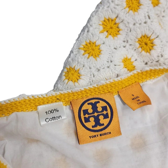 Tory Burch Crochet Sun Lined Dress Size Small - Picture 7 of 8